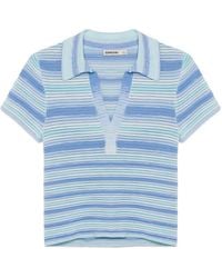 Jonathan Simkhai - Paxton Horizontal-Stripe Knit Polo Collar T-Shirt - Lyst