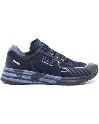 EA7 - Logo-print Mesh-panelling Sneakers - Lyst