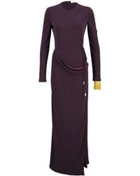 Fendi - Draped Crepe Dress - Lyst
