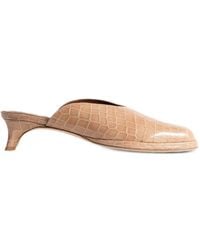 BY FAR - Babylady Crocodile-Effect Mules - Lyst