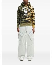 A Bathing Ape - Felpa Con Cappuccio 1St Camo College - Lyst
