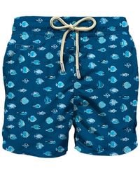 MC2 Saint Barth - Fish-Print Drawstring Swim Shorts - Lyst