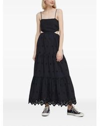 Desigual - Gelaagde Maxi-Jurk Met Geborduurde Ringlets - Lyst