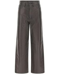 Pence - Leather Wide-Leg Trousers - Lyst