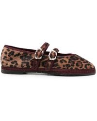 Flabelus - Claire Leopard-Print Ballet Flats - Lyst