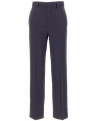 MM6 by Maison Margiela - Fringed Virgin-Wool Trousers - Lyst