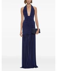 Christopher Esber - Robe Longue Orion Froncée À Dos Nu - Lyst
