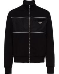 Prada - Re-Nylon Panelled Zip-Up Jacket - Lyst
