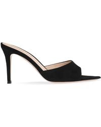 Gianvito Rossi - 85Mm Elle Suede Sandals - Lyst