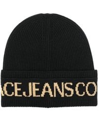 Versace Jeans Couture - Gorro Con Logo En Intarsia - Lyst