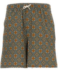 Les Deux - Drawstring Patterned Shorts - Lyst