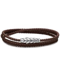 David Yurman - Chevron Triple Armband Aus Sterlingsilber - Lyst