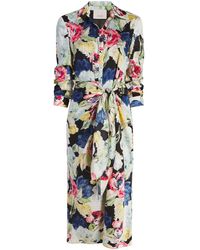 Cinq À Sept - Jacey Floral-print Silk Dress - Lyst