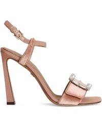 Dolce & Gabbana - Crystal Buckle Sandals - Lyst