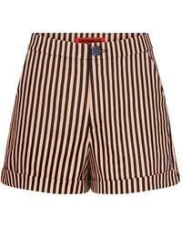 Simon Miller - Como Striped Tailored Mini Shorts - Lyst