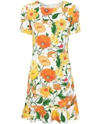 Stella McCartney - Floral-Print Peplum Dress - Lyst