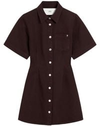 Ami Paris - ショートスリーブ シャツドレス - Lyst