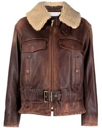 Golden Goose - Giacca foderata in shearling - Lyst