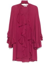 Dorothee Schumacher - Ruffle-Trim Georgette Mini Dress - Lyst