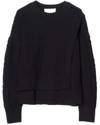 3.1 Phillip Lim - Cable-Knit Panelled Sweater - Lyst