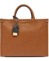 Liu Jo - Mittelgroße Tote Bag Mit Logo-Schild - Lyst