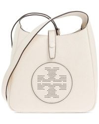 Tory Burch - Perforated-Logo Leather Cross Body Bag - Lyst