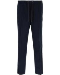 Moncler - Pressed-Crease Straight-Leg Trousers - Lyst
