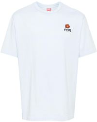 KENZO - White Crew Neck T -shirt Mit Logo - Lyst