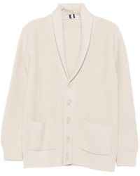 Fedeli - Ribbed-Knit Shawl-Collar Cardigan - Lyst