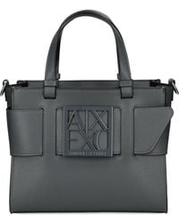 ARMANI EXCHANGE - Bolso shopper mediano con logo - Lyst