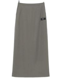 Maison Mihara Yasuhiro - Logo-Patch Maxi Skirt - Lyst