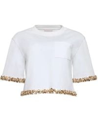 Cinq À Sept - T-Shirt À Fleurs Et À Poche - Lyst