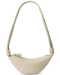 Lemaire - Small Croissant Panelled Leather Shoulder Bag - Lyst