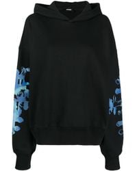we11done - Graphic-print Cotton Hoodie - Lyst