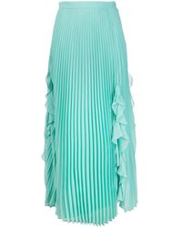 Pinko - Ruffle-Detail Pleated Maxi Skirt - Lyst