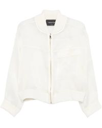 Fabiana Filippi - Veste Bomber À Effet De Transparence Et Poche Zippée - Lyst