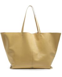 Bimba Y Lola - Oatmeal Leather Maxi Shopper Bag - Lyst