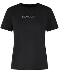 Moncler - Logo-Embroidered Patch-Detail T-Shirt - Lyst