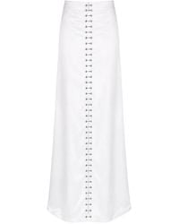 TANIA ORELLANA - Cascade Ring-Detail Maxi Skirt - Lyst