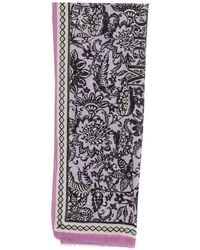 Marc O' Polo - Floral-Print Frayed Scarf - Lyst
