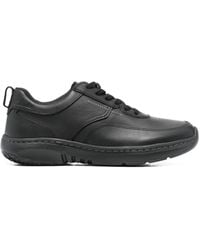 Clarks - Leather Lace-Up Sneakers - Lyst