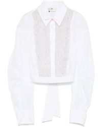 Elisabetta Franchi - ラッフルディテール シャツ - Lyst