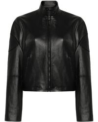 Acne Studios - Logo-Embossed Leather Jacket - Lyst
