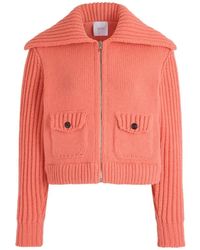 Patou - Ribbed-Knit Zipped Sweater - Lyst