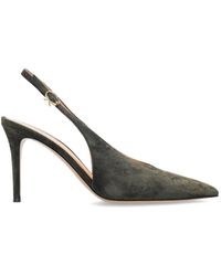 Gianvito Rossi - Robbie Suede Slingback Pumps - Lyst
