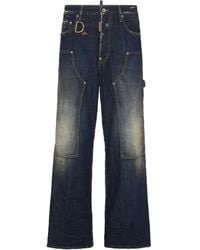 DSquared² - Panelled Wide-Leg Jeans - Lyst
