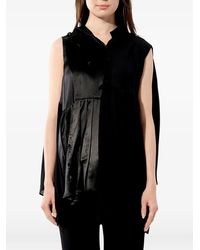 Balenciaga - Pleated Sleeveless Blouse - Lyst