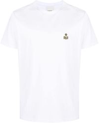 Isabel Marant - T-Shirt aus Bio-Baumwolle mit Logo-Print - Lyst