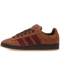 adidas - Campus Snake-Effect Leather Sneakers - Lyst
