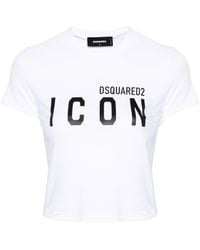 DSquared² - Camiseta corta con logo - Lyst